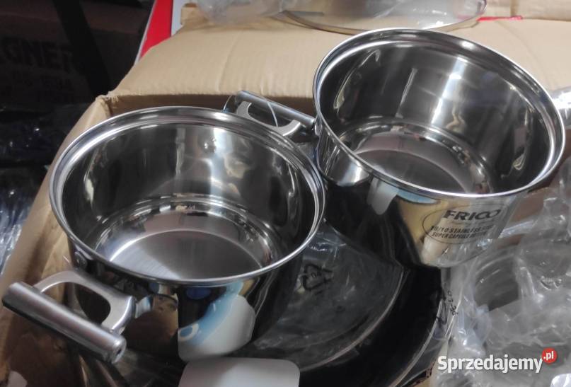 Garnki Komplet garnków stalowy 12 el outlet