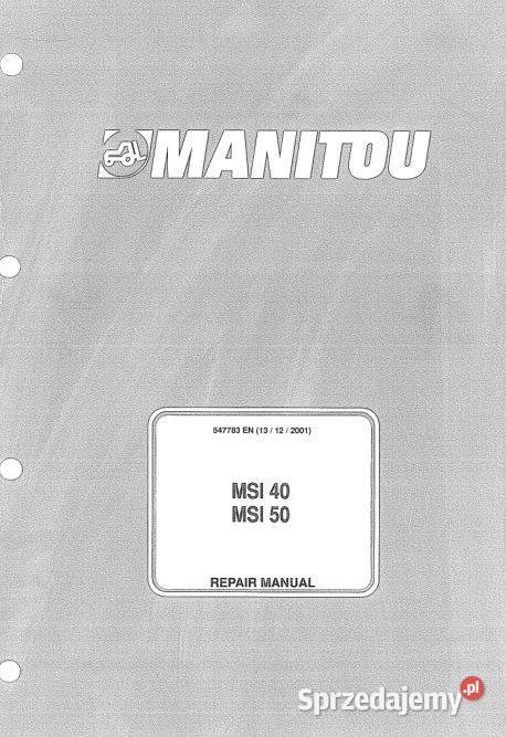 Manitou MSI40 MSI50 MSI20 MSI25 MSI30 Buggy Kultura i Rozrywka Kielce