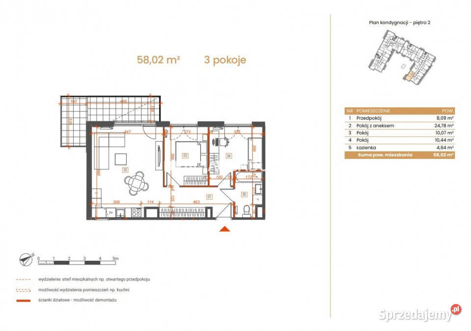 sprzedaży mieszkania 5802m2 3pok Katowice
