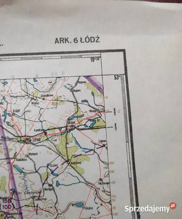 PRL mapy lotnicze Polski kompletne arkusze Białystok