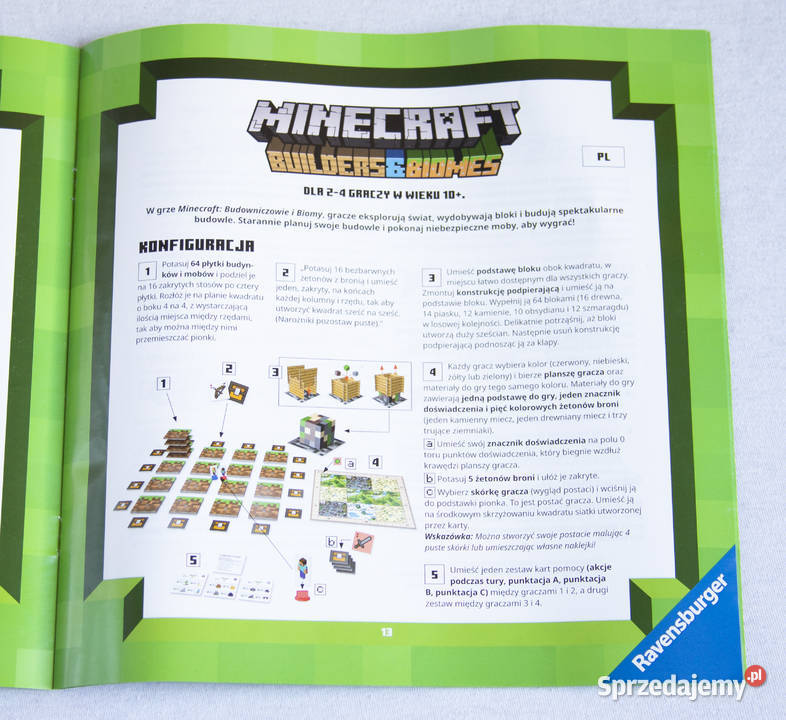 Gra planszowa Minecraft Builders Biomes Gdańsk sprzedam