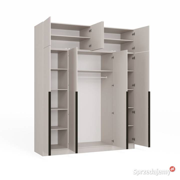 Szafa SENSO 4D z NADSTAWKĄ Wysoka KASZMIR Drzwi 56.5cm