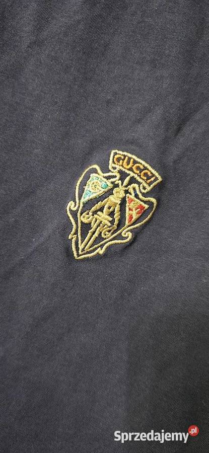 Gucci t shirt koszulka M granatowa bawełna super Poznań