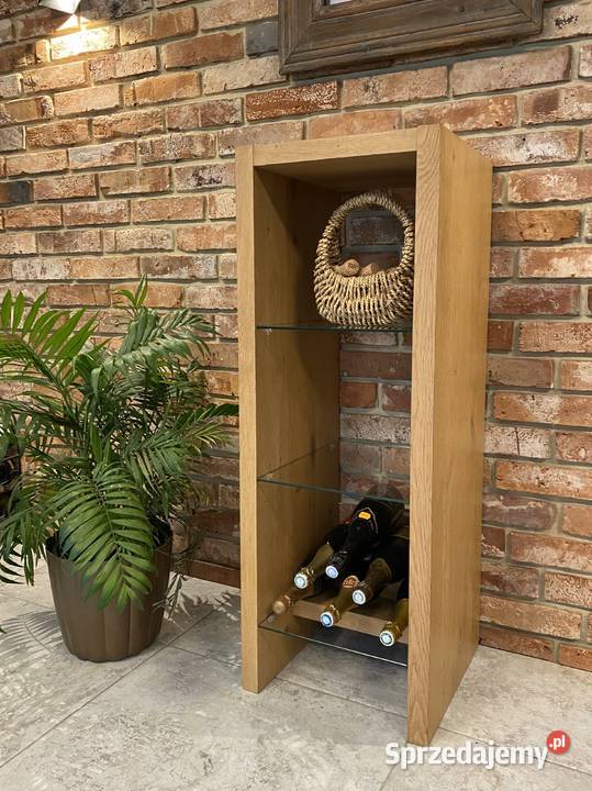 Witryna otwarta słupek vintage drewno dębowe Poznań