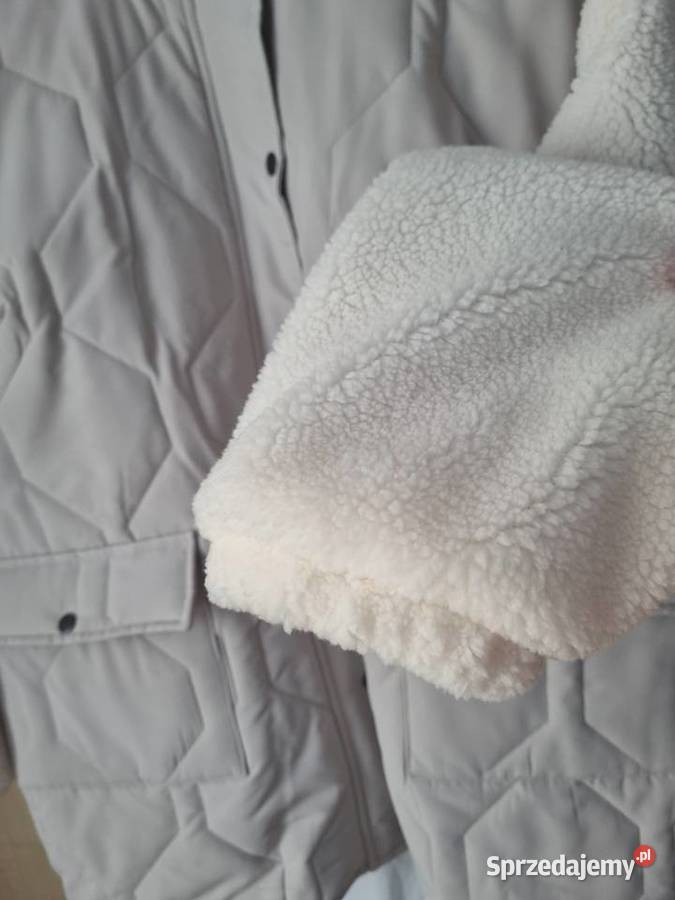 Kurtka pikowana ocieplana szara warmińsko-mazurskie Ruciane-Nida sprzedam