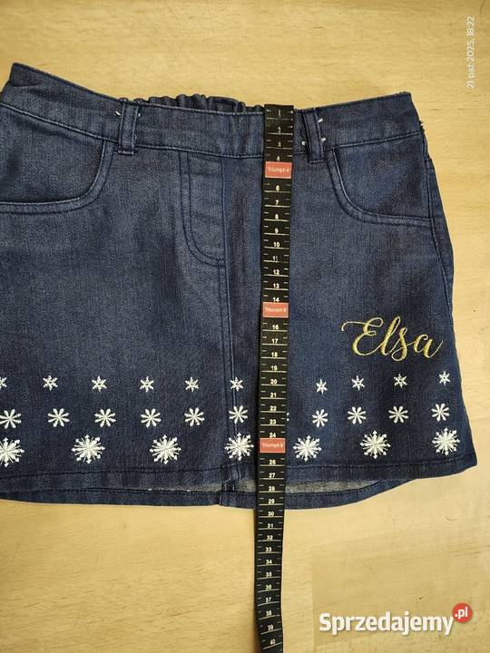 Spodnica spódniczka ala jeans Disney Elsa płatki dziewczynka Szczecin