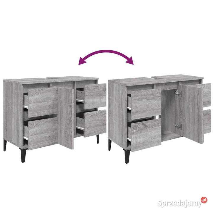 Szafka pod umywalkę szary dąb sonoma 80x33x60 mazowieckie