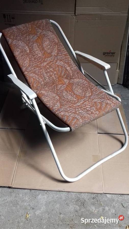 Krzesło plażowe balkonowe ogrodowe leżak rybacki Małkinia Górna