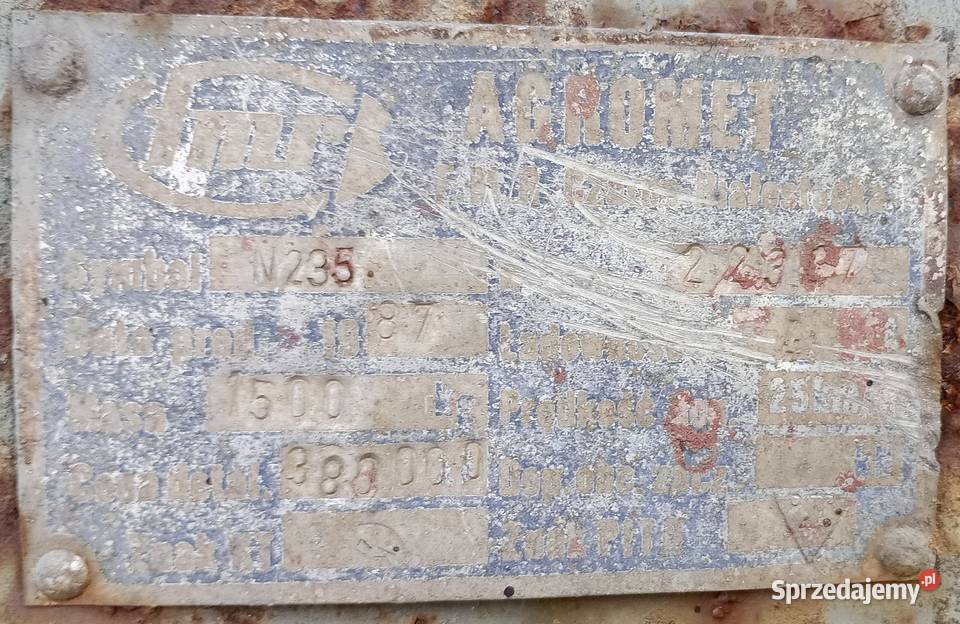 Rozrzutnik obornika AGROMET N 235 dwuosiowy 4 t wielkopolskie Przybyłów