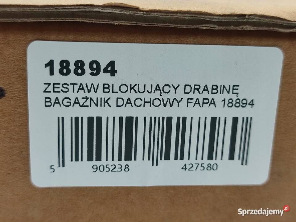 ZESTAW BLOKUJĄCY DRABINĘ BAGAŻNIK DACHOWY FAPA