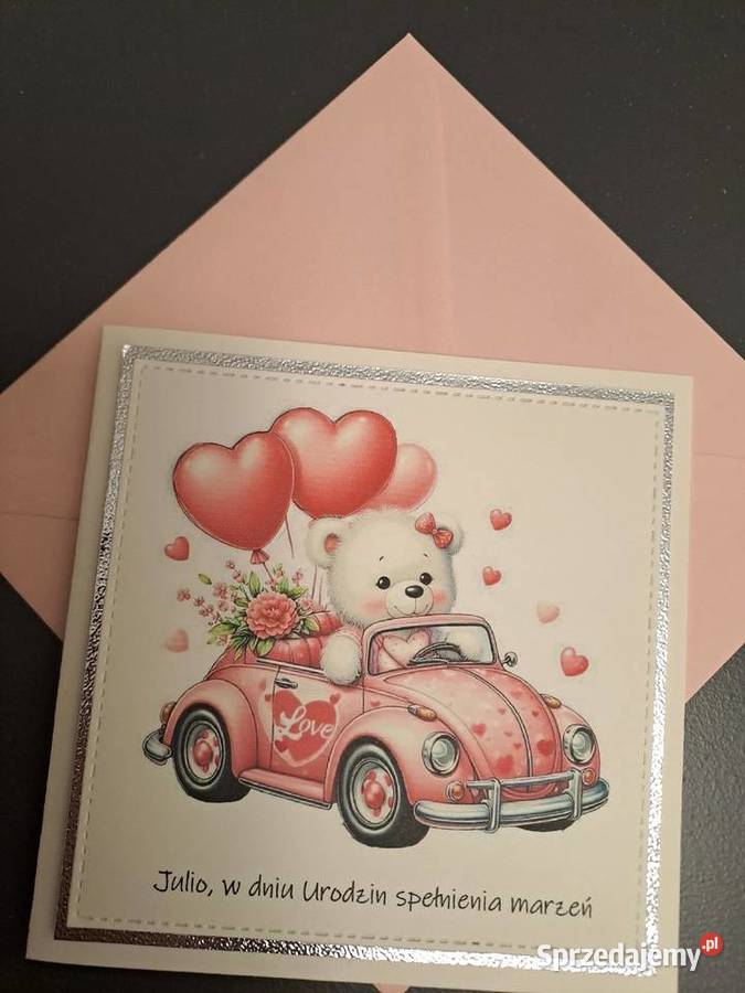 Kartka z okazji 2 urodzin dziewczynki Rękodzieło Strzebiń