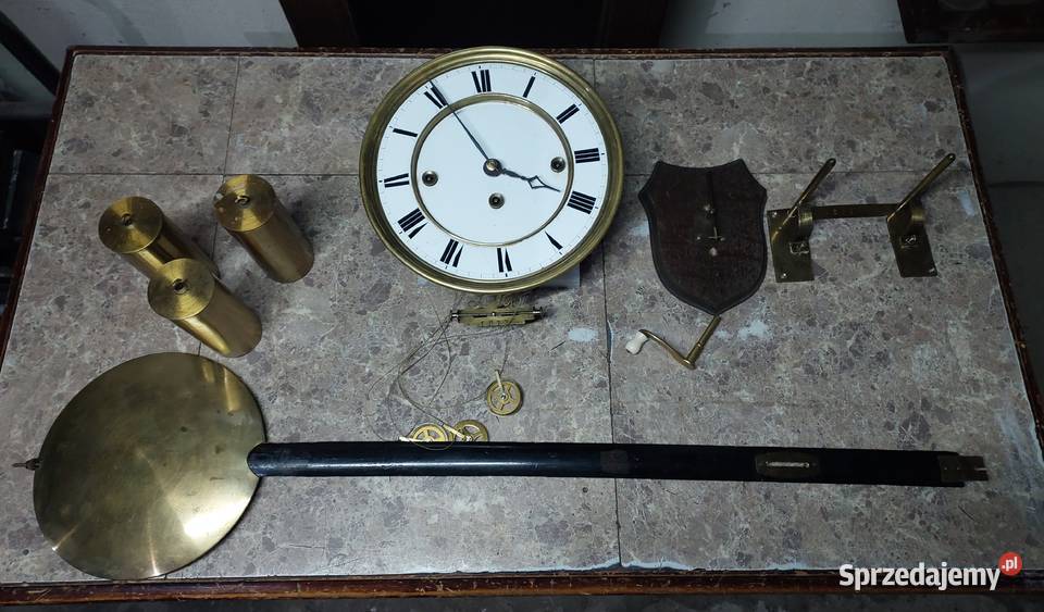 161 Zestaw mechanizm starego zegara kwadransowy Tczew