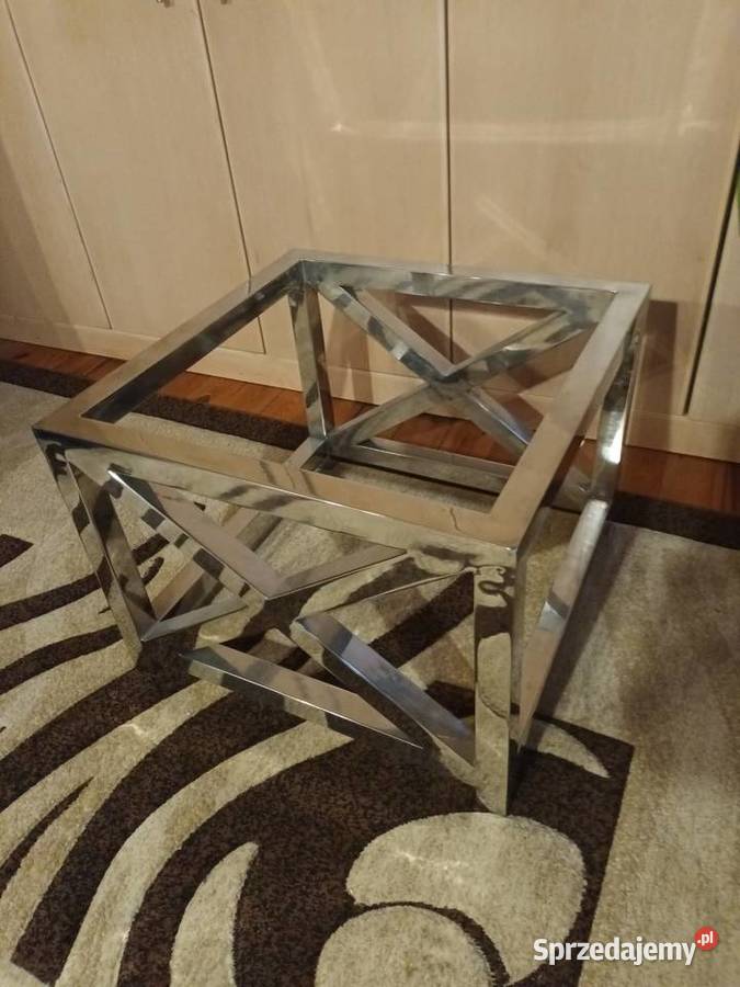 Stelaż pod stolik kawowy glamour stal nierdzewna