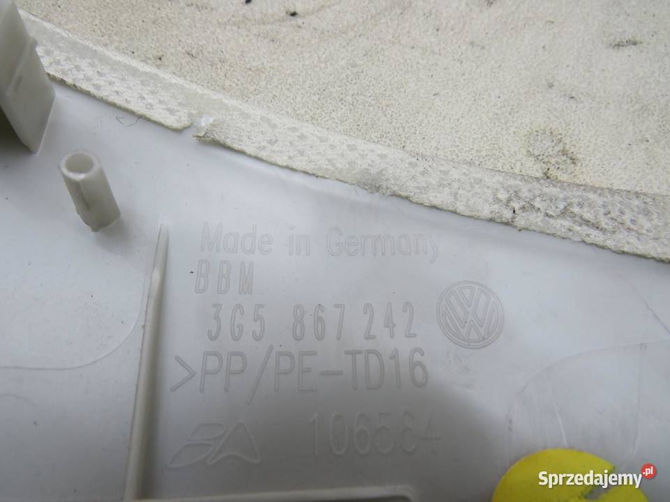 OSŁONA SŁUPKA PRAWA SEDAN PASSAT B8 3G5867242 osobowe Listwy Listwy