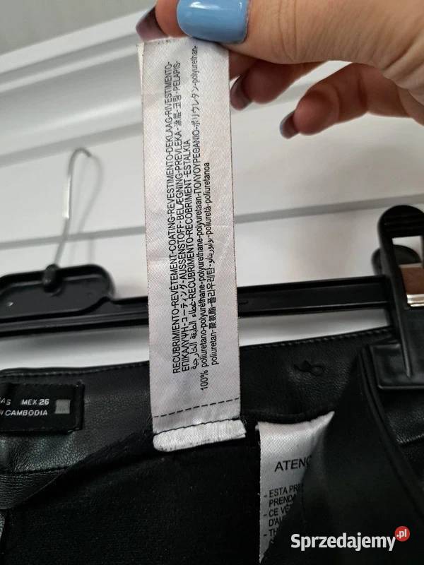 Spodnie skórzane Zara elegancja i charakter S Trąbki Wielkie