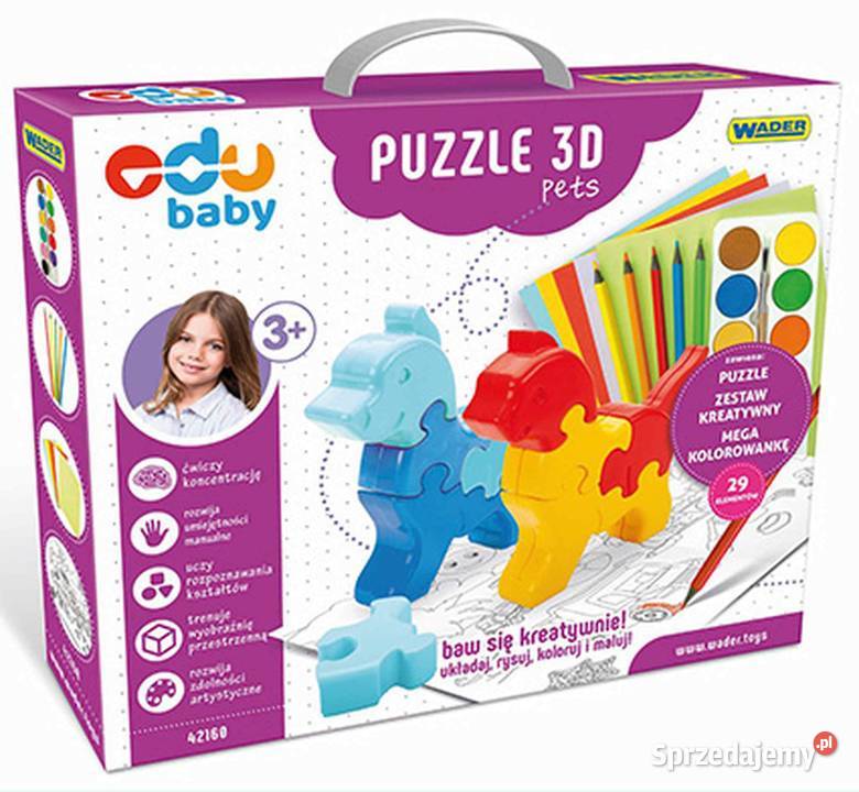 Wader puzzle 3D Pets seria Edu Baby Wader Bielsk Podlaski sprzedam