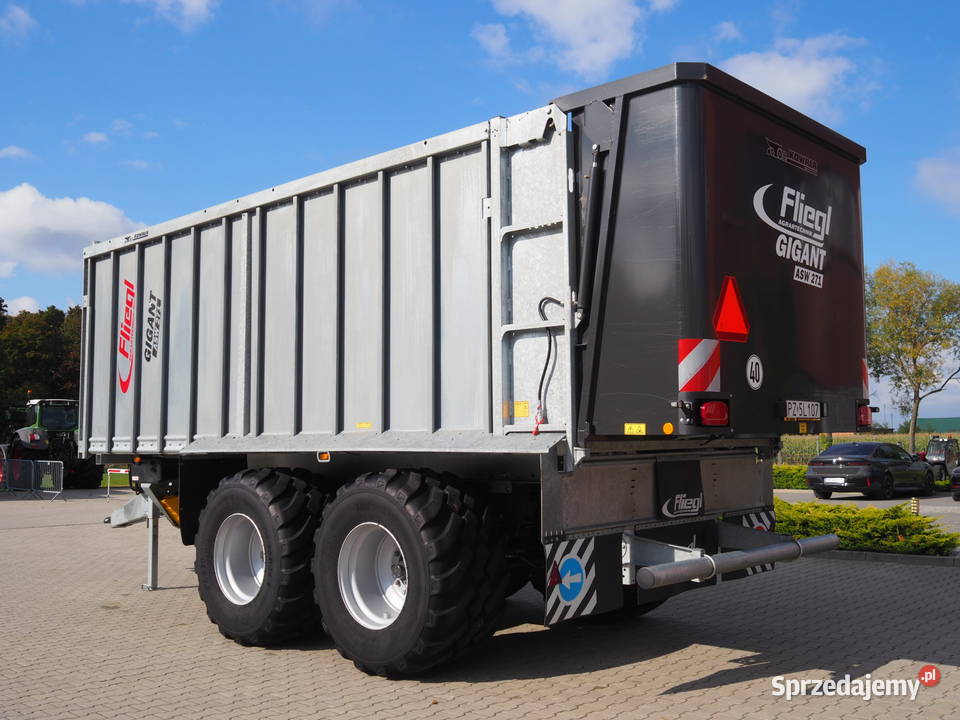 Fliegl ASW 271 GIGANT Przyczepa tandem nieuszkodzony wielkopolskie Stęszew sprzedam