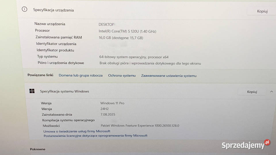 Laptop ACER TravelMate P2 15 156 Core5120U 16GB Warszawa