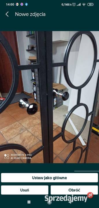 Szafa czarnabiala połyskmat dwudrzwiowa Glamour Nowy Sącz