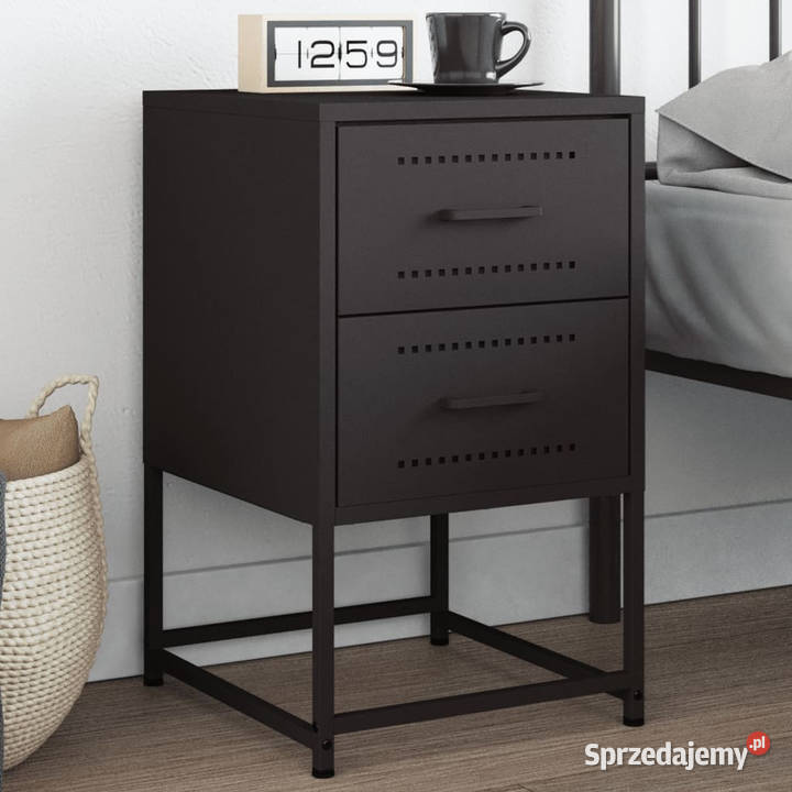 Szafka nocna czarna 36x39x605 stal WM846458 mazowieckie Warszawa