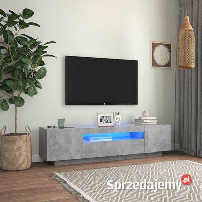 vidaXL Szafka TV z oświetleniem LED szarość Warszawa sprzedam