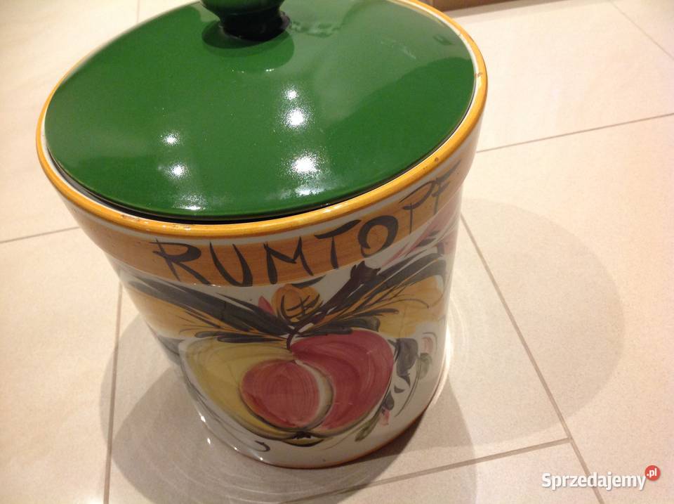 RUMTOPF GARNEK CERAMICZNY Ręcznie malowany wielokolorowy Nowa Sól