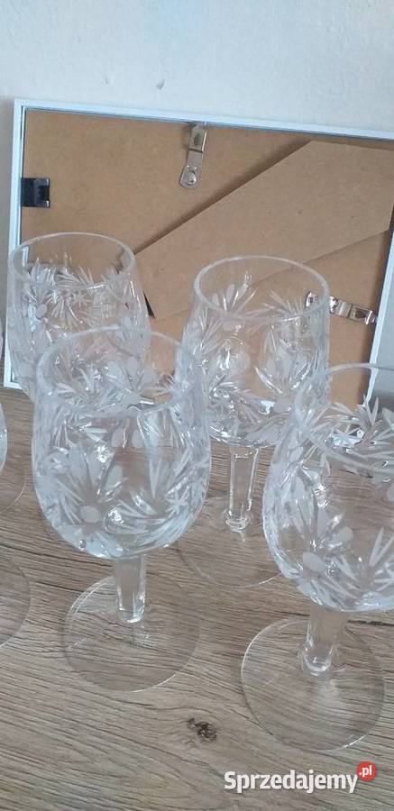 Kryształowe kieliszki prl Przedbórz