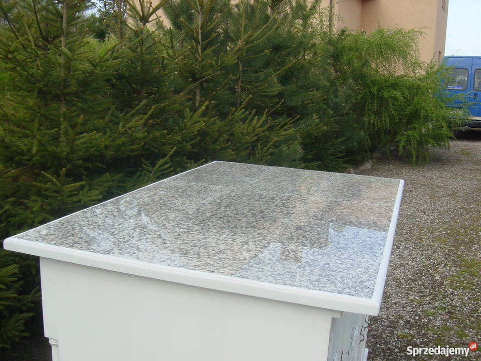 Prowansalska wyspa kuchenna bielona shabby chic 150cm Swarożyn