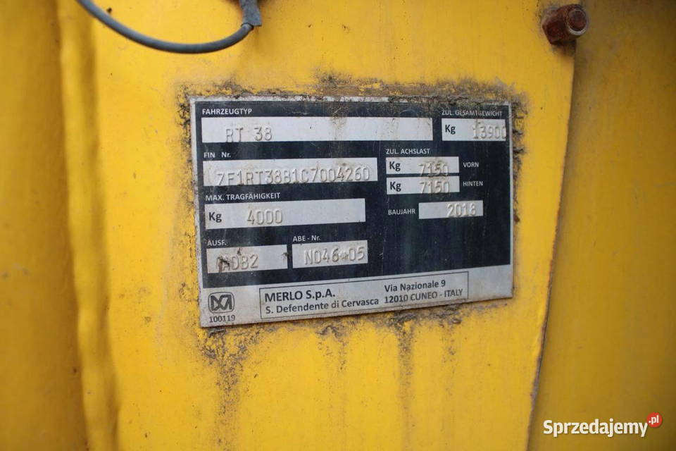 Ladowarka Teleskopowa Merlo Roto Rok produkcji 2018 mazowieckie Warszawa
