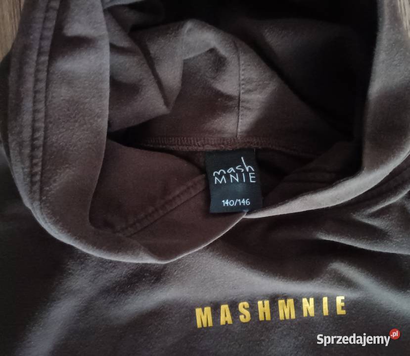 MashMnie Mash Mnie brązowa bluza z kapturem