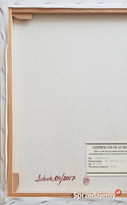 COMPOSITION 40 x 50 2017 olej na płótnie DARMOWA małopolskie