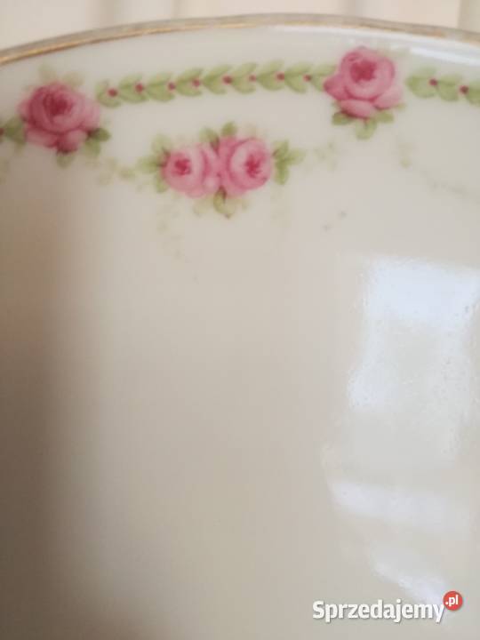 Śliczna stara porcelanowa patera talerz M Z Jastrzębie-Zdrój