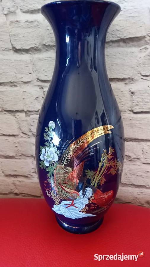 Wazon kobaltowy zdobiony złotem Warszawa sprzedam
