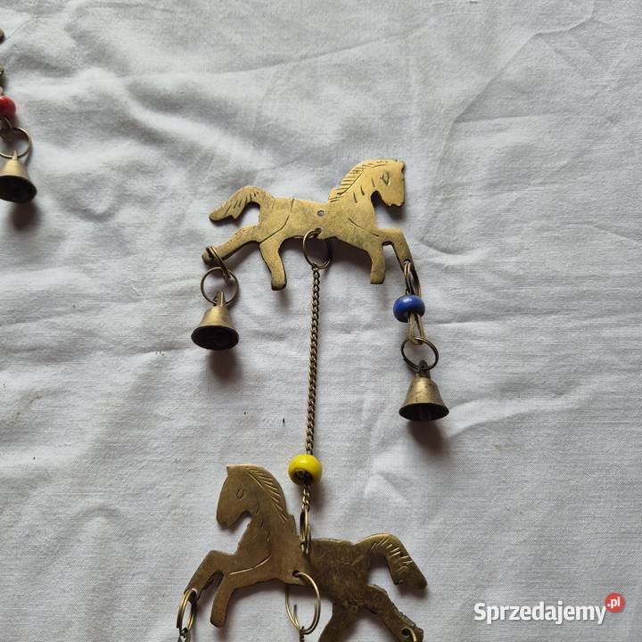 Zawieszka śliczne vintage koniki z dzwoneczkami Brzesko