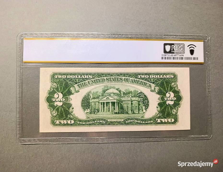 USA 2 Dolary 1928 r PCGS 63 PPQ WYSOKA NOTA Węgorzewo sprzedam