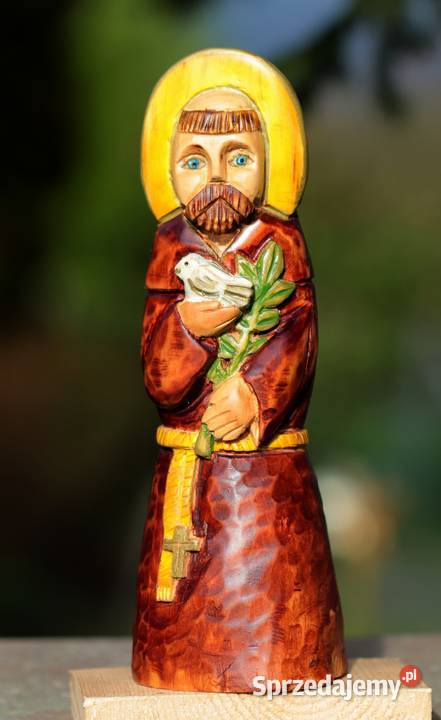 Św Franciszek rzeźba ludowa Rękodzieło sprzedam
