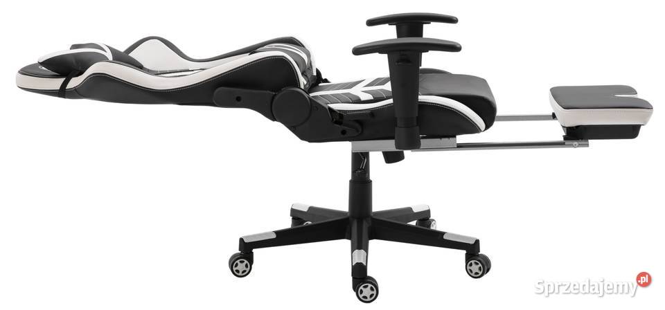 FOTEL KRZESŁO BIUROWY GAMINGOWY Z PODNÓŻKIEM Skawina
