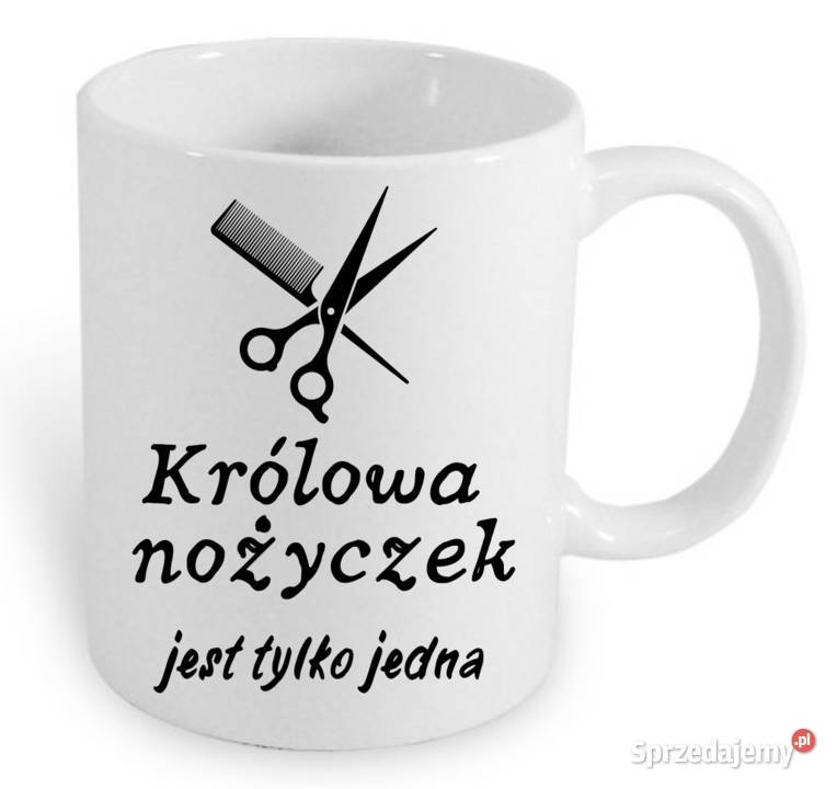 Kubek fryzjerki barbera Królowa nożyczek jest Wrocław