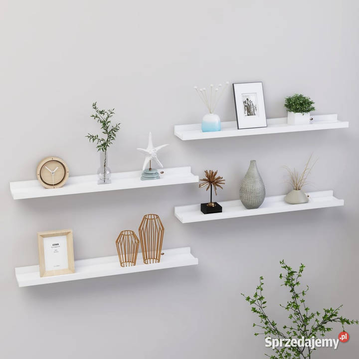 Półki ścienne 4 białe 60x9x3 WM326661 mazowieckie Warszawa