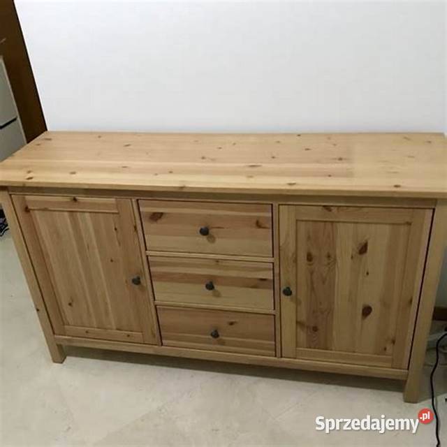 Regaly IKEA HEMNES drewno witryna sekretarzyk 197cm Meble Warszawa