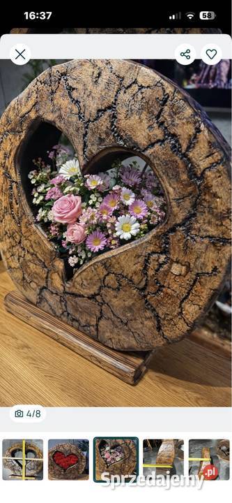 Drewniany Plaster orzech włoski z sercem Rybnik