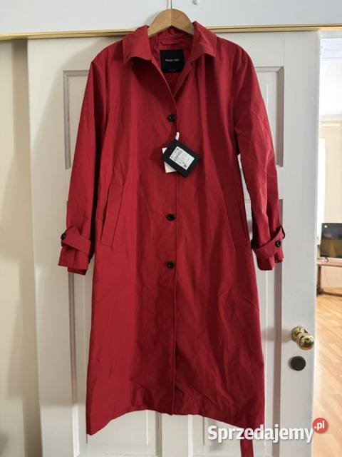 Płaszcz damski XS Massimo Dutti czerwony z