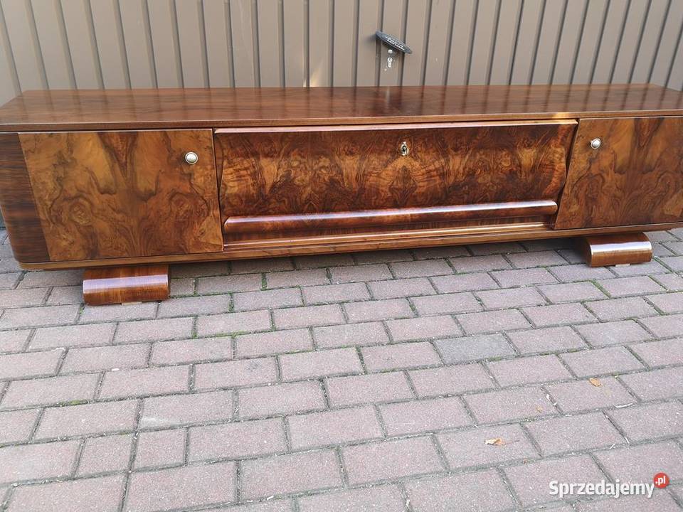 Komoda ARTDECO Orzech Unikatowa Niska RTV Stara wielkopolskie Swarzędz