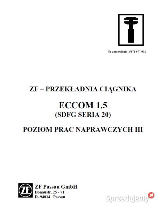 ZF PRZEKŁADNIA CIĄGNIKA ECCOM 15 SDFG SERIA 20 Gdańsk