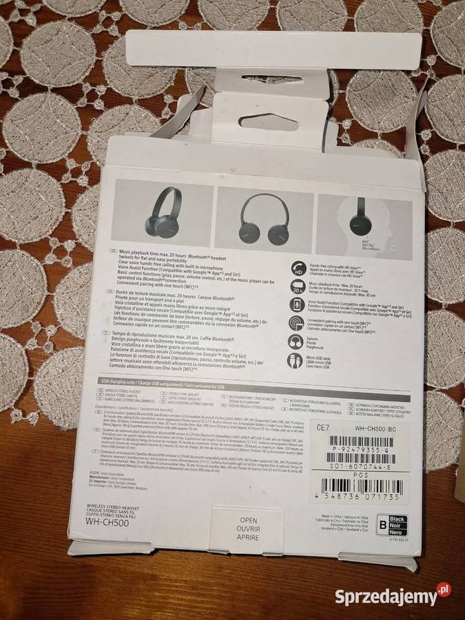 SLUCHAWKI bezprzewodowe SONY WHCH500 kujawsko-pomorskie