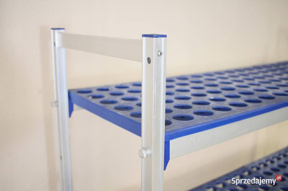 Regał aluminiowo polietylenowy 4 półki szer 125