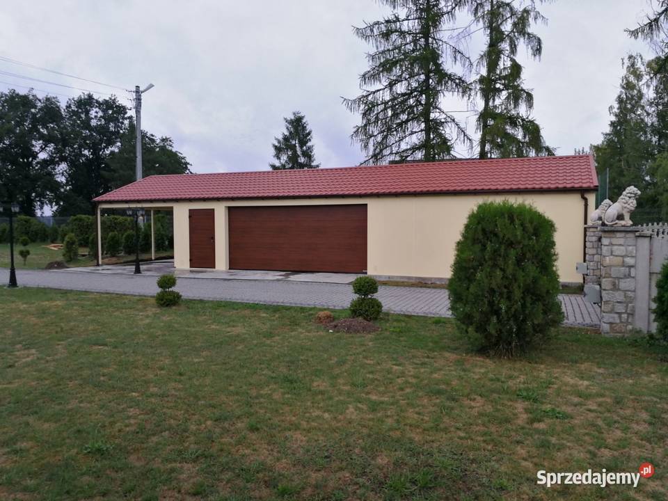 Garaż dwuspadowy blaszany tynkowany NA RATY Kaczyce