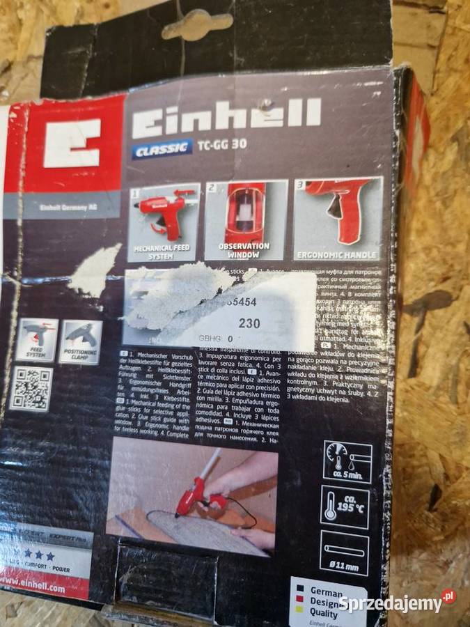 PISTOLET DO KLEJU NA GORĄCO EINHELL TCGG 30 Głogowa
