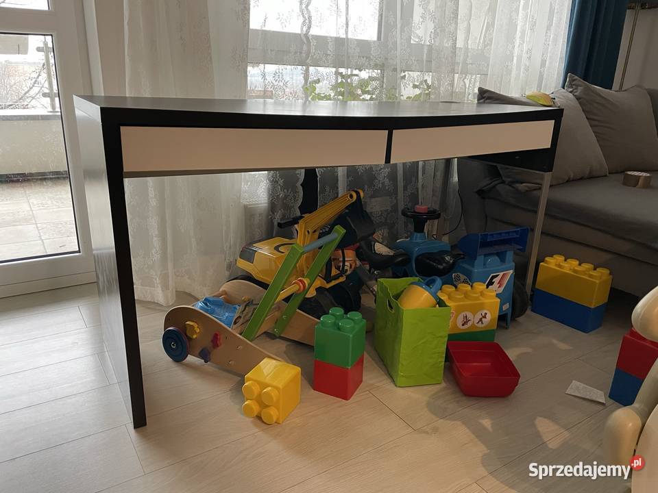 Podwójne czarne biurko Ikea Micke z szufladami świętokrzyskie Kielce