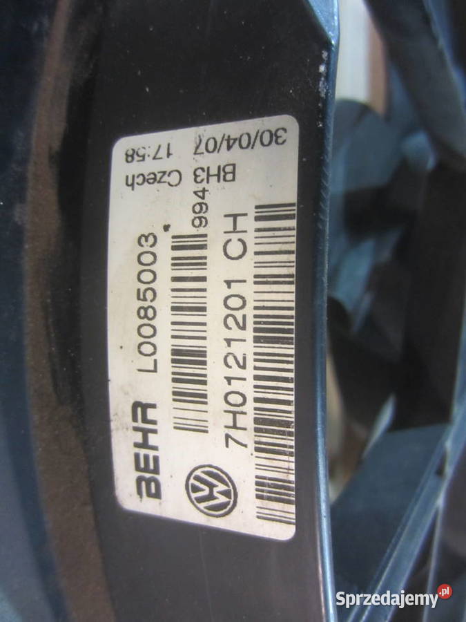wentylator chłodnicy vw volkswagen transporter zachodniopomorskie Szczecin sprzedam
